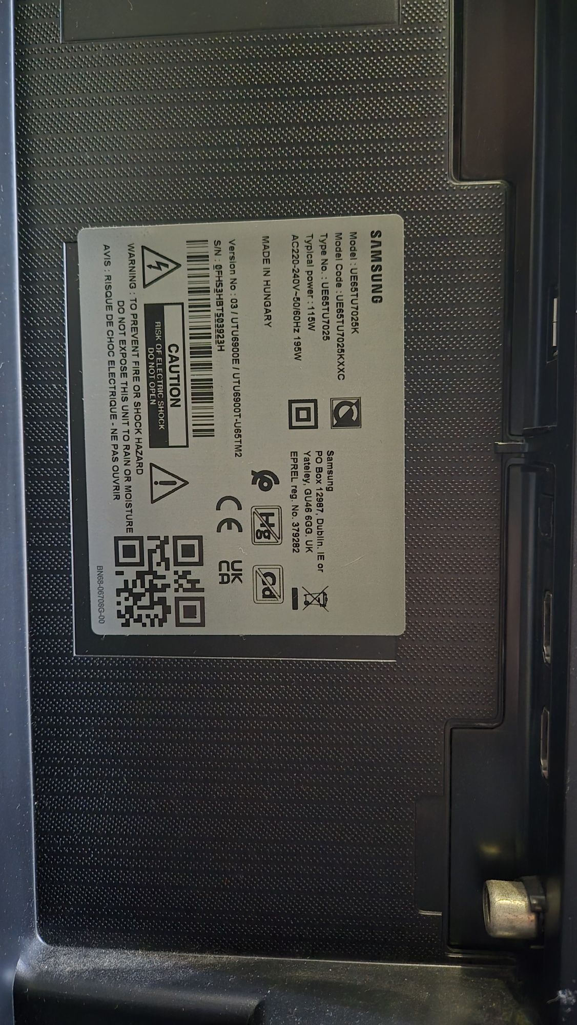Televisão Samsung 55  Ecrã partido - Vendo para peças