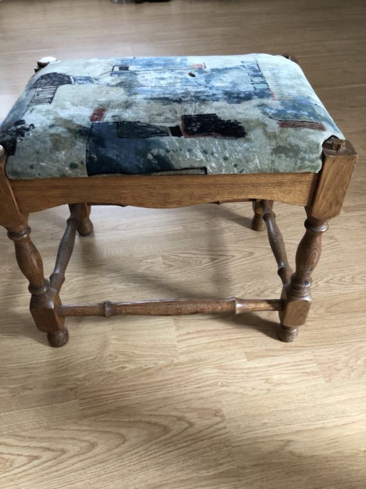 Taboret puf krzesło drewno drewniane 4 sztuki