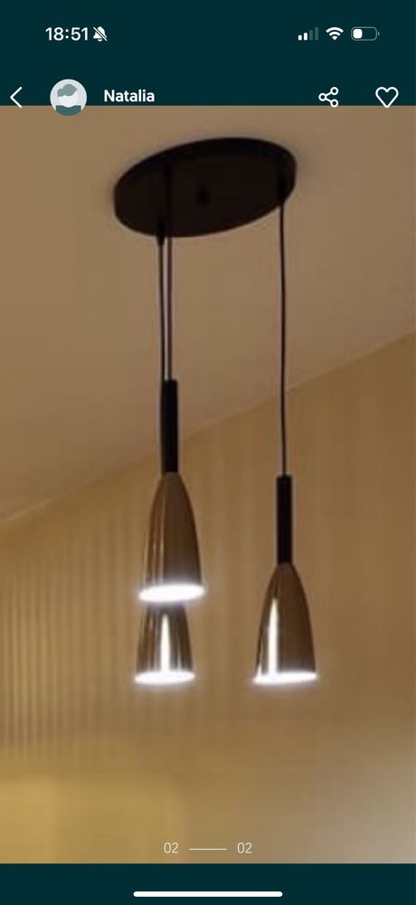 Nowa lampa sufitowa zlota zarowki gratis