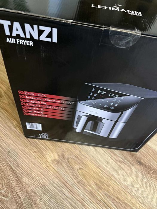 Frytkownica BEZTŁUSZCZOWA 1800W AIR FRYER 8L  12 programów nowa
