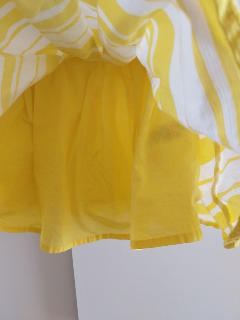 Sukienka M&S Marks&Spencer r.74 6-9m. żółta komunia wesele chrzciny