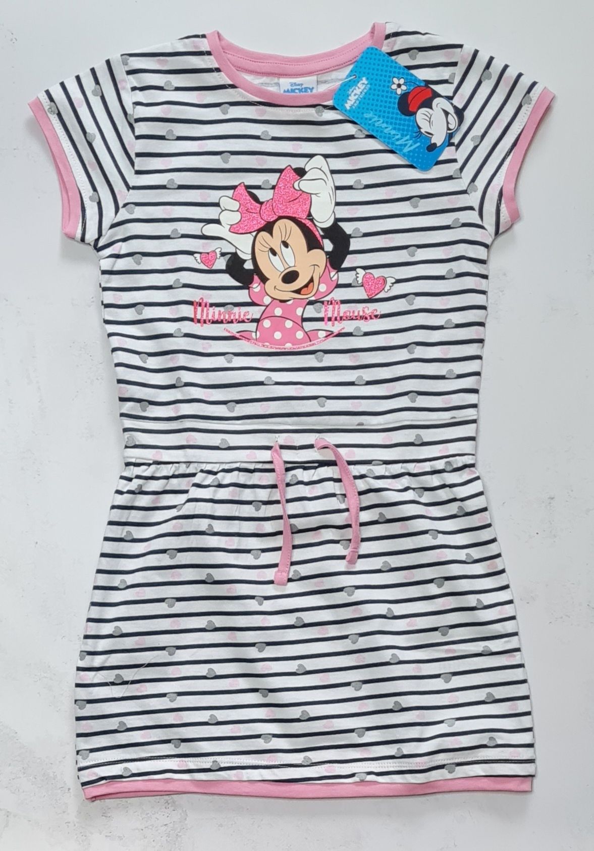 Sukienka myszka MINNIE disney 110cm paski serduszka PROMOCJA