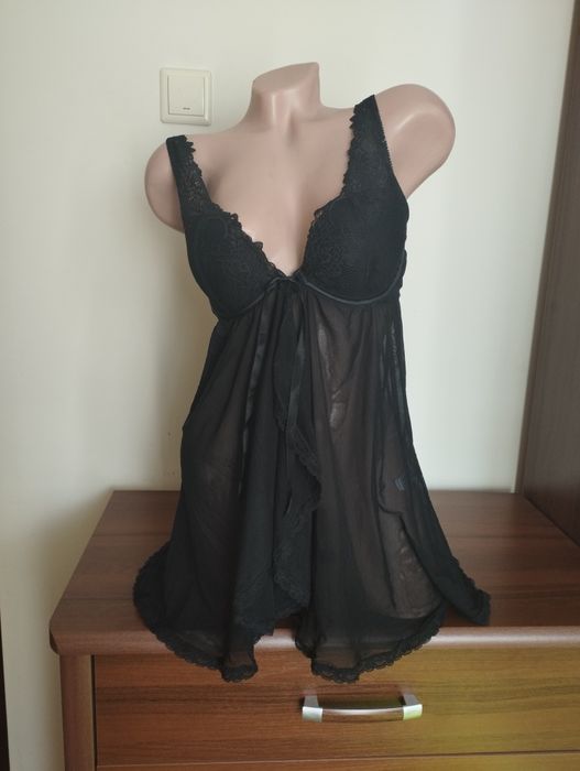 Новий пеньюар чорний 80В пушап