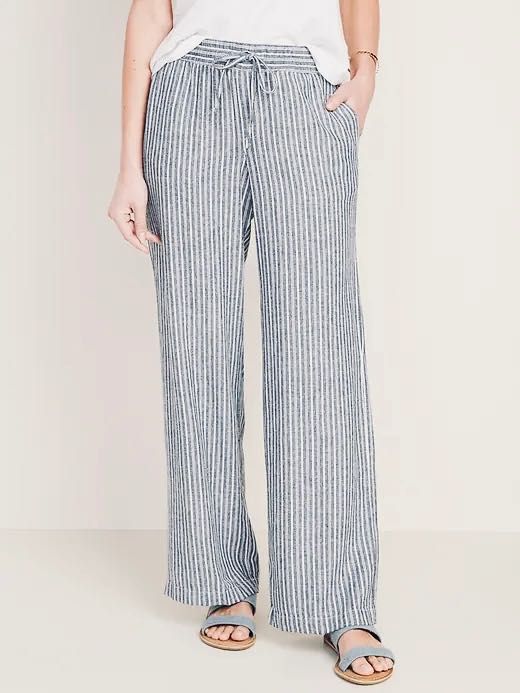 Нові літні з льону прямого крою штани від Old Navy. Розмір M.