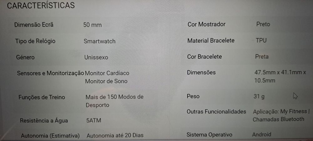 Smartwatch redmi watch 4, usado mas em bom estado de conservacao
