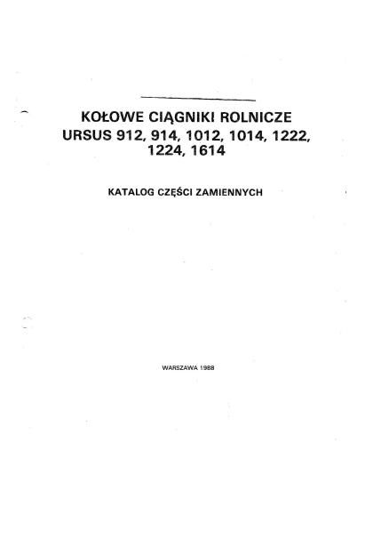 Ursus 912, 914, 1012, 1014, 1222, 1224, 1614 katalog części