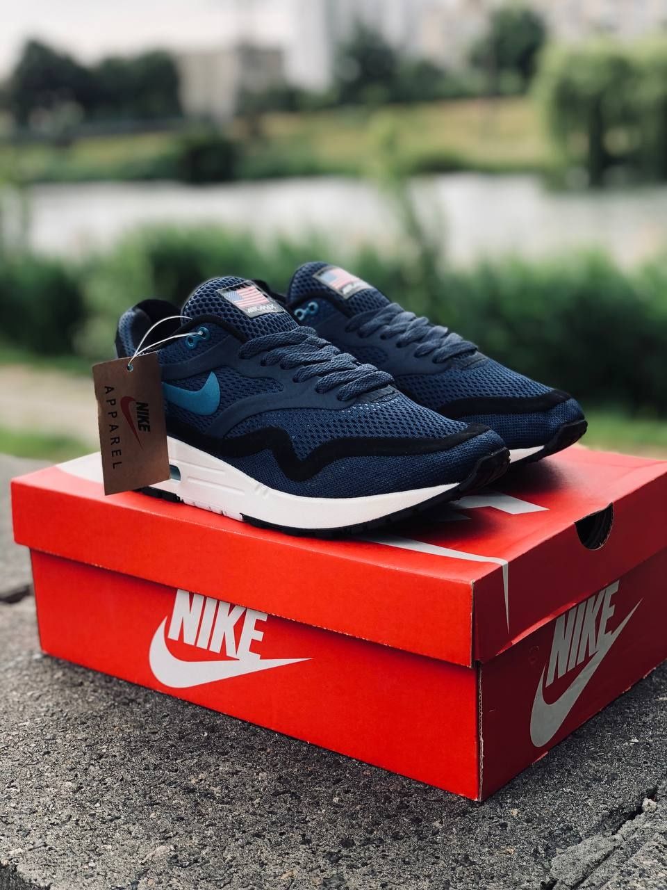 Мужские кроссовки Nike Синие Летние кросовки Найк Кросівки літні найк