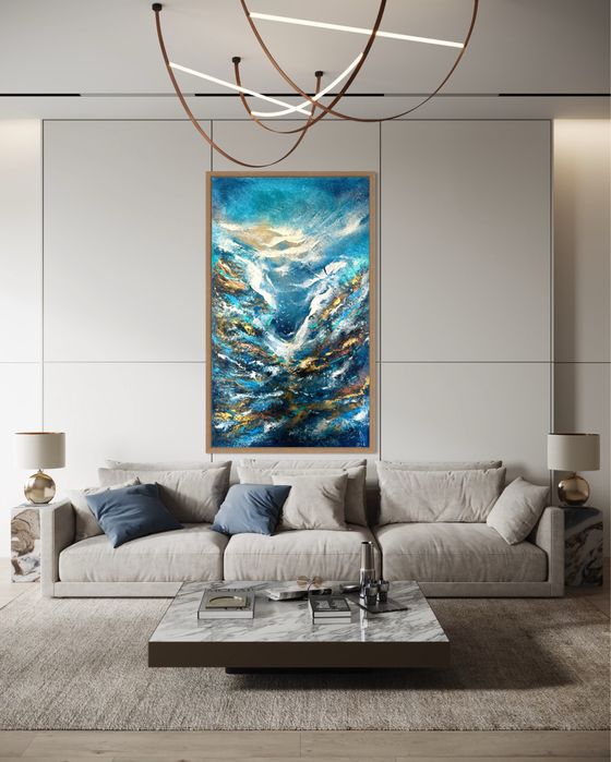 Obraz „ Birds” 120x80cm, akryl. Okazja!