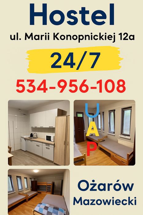 Хостел ul. Marii Konopnickiej 12A Ożarów Mazowiecki