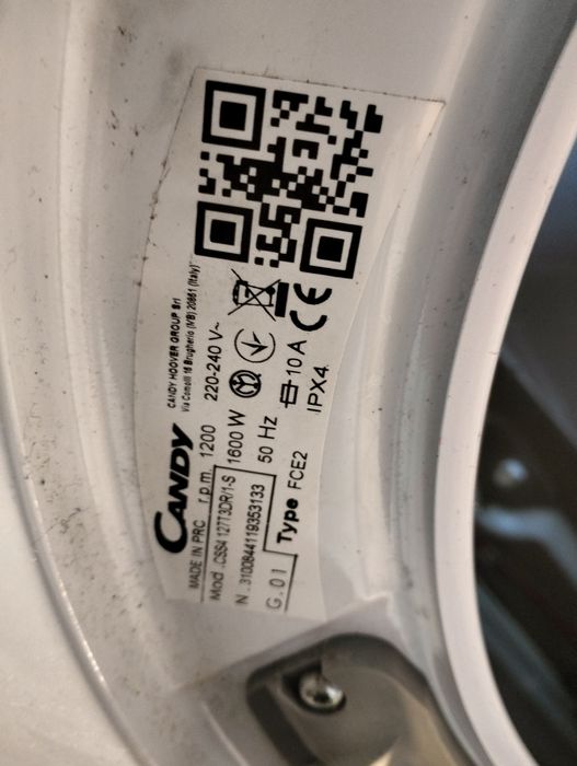 Pralka Candy na części