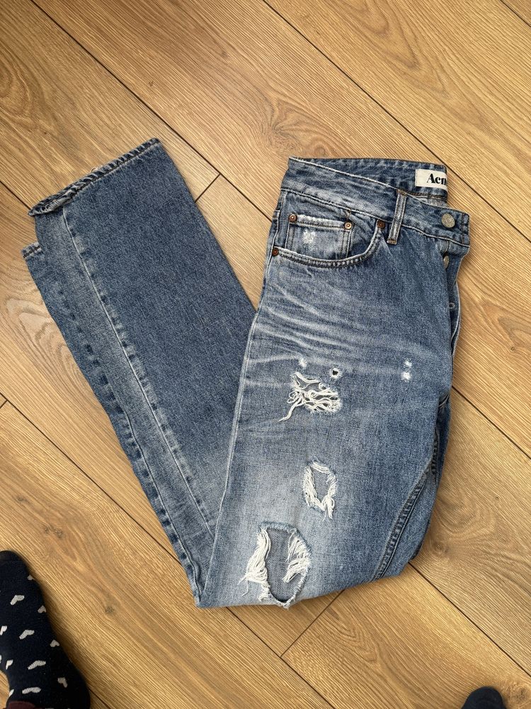 Acne Studios Jeansy gruby denim prosta nogawka