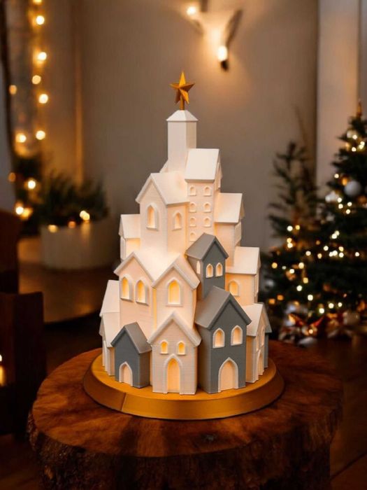 Magia Świąt Lampa Zimowe Miasteczko Świąteczna ozdoba w Formie Choinki