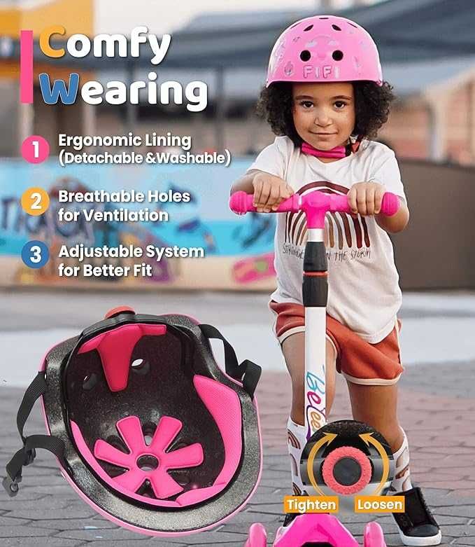 Simply kask rowerowy dla dzieci z naklejkami rozm. M 52cm-58cm