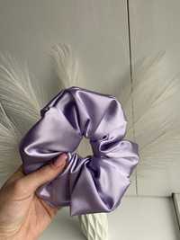 Gumka scrunchie handmade L fioletowa