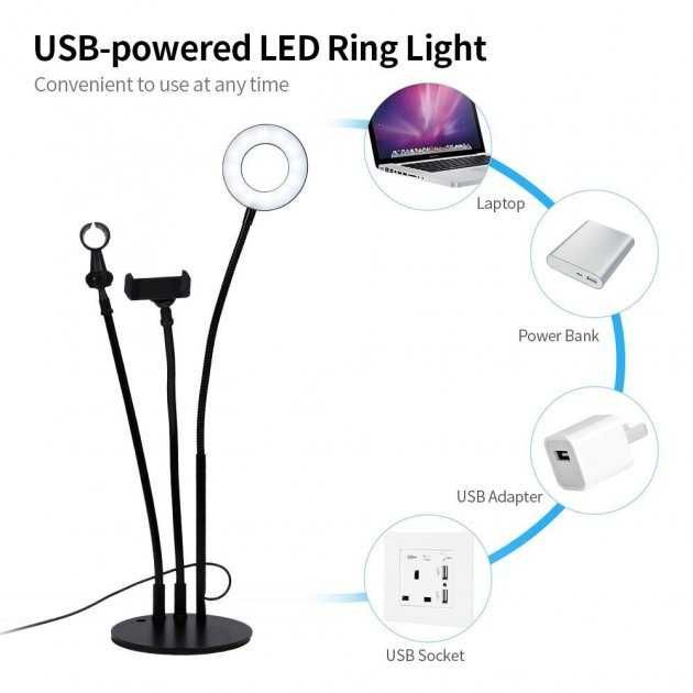 Лампа настільна 3в1 Led USB можливість живлення від павербанку