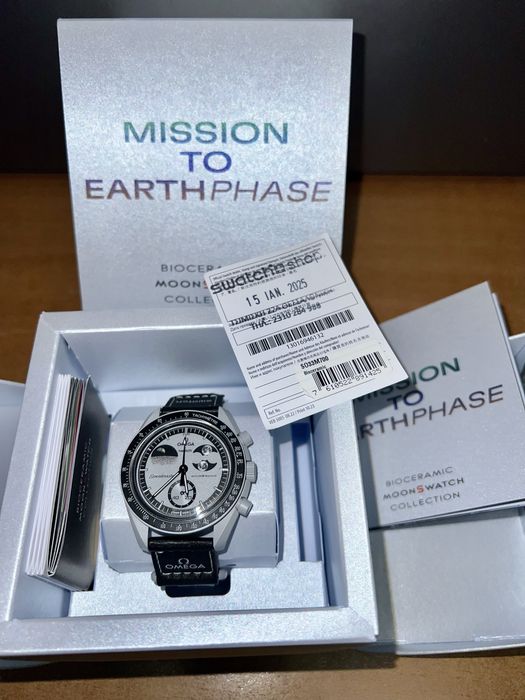Mission to EARTHPHASE MoonSwatch OMEGA Оригинал наличие в Киеве