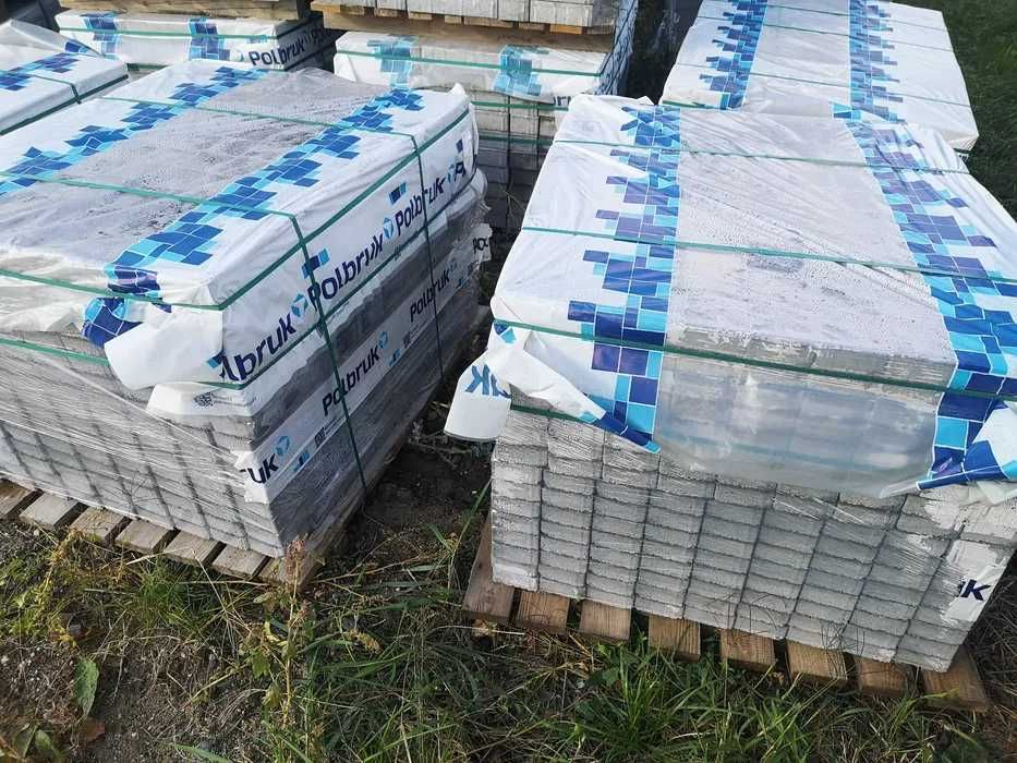 Betonowa kostka brukowa POLBRUK - rodzaj PROSTOKĄT szara gr. 6cm