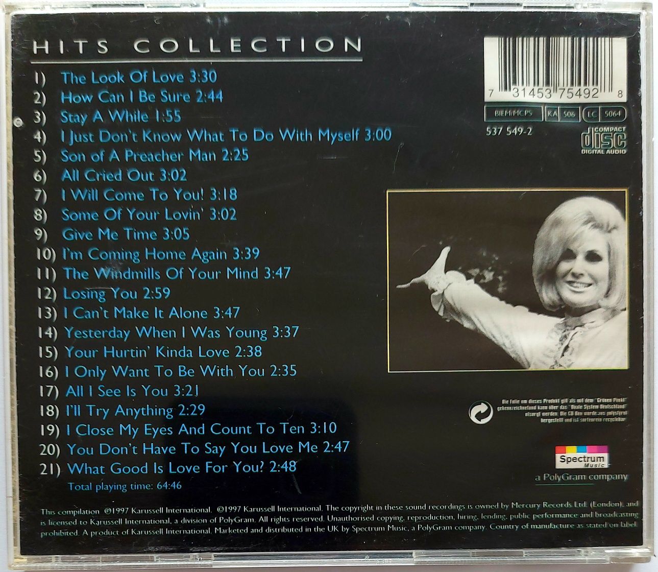 Dusty Springfield Hits Collection 1997r