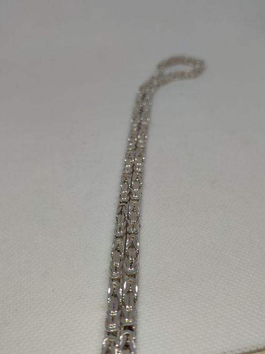 Łańcuszek srebrny 925 splot królewski nowy