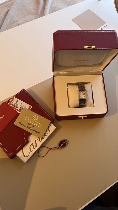 Relogio Cartier Tank silver edition