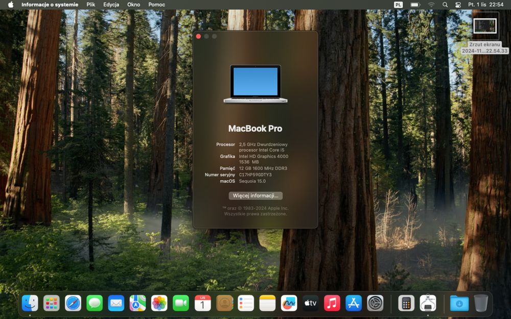 MacBook Pro 13 cali i7  12gb!!! Najnowszy system MacOS OKAZJA!!