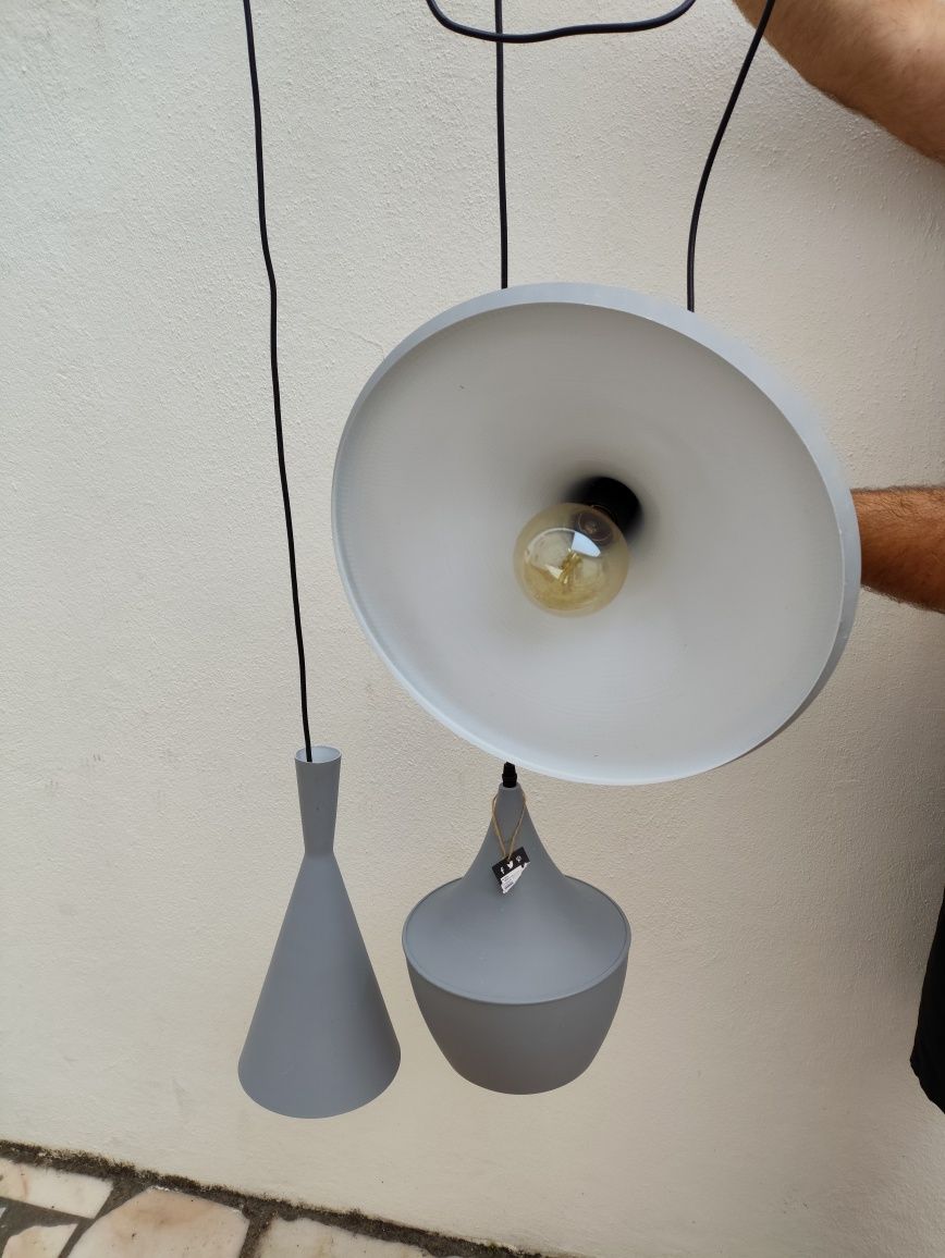 Conjunto 3 candeeiros pendente nórdicos " Solvang-Helga-Kolding"