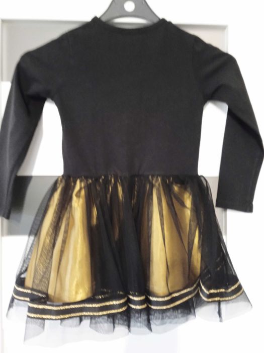 Sukienka dla dziewczynki - czarna - roz. 116 -