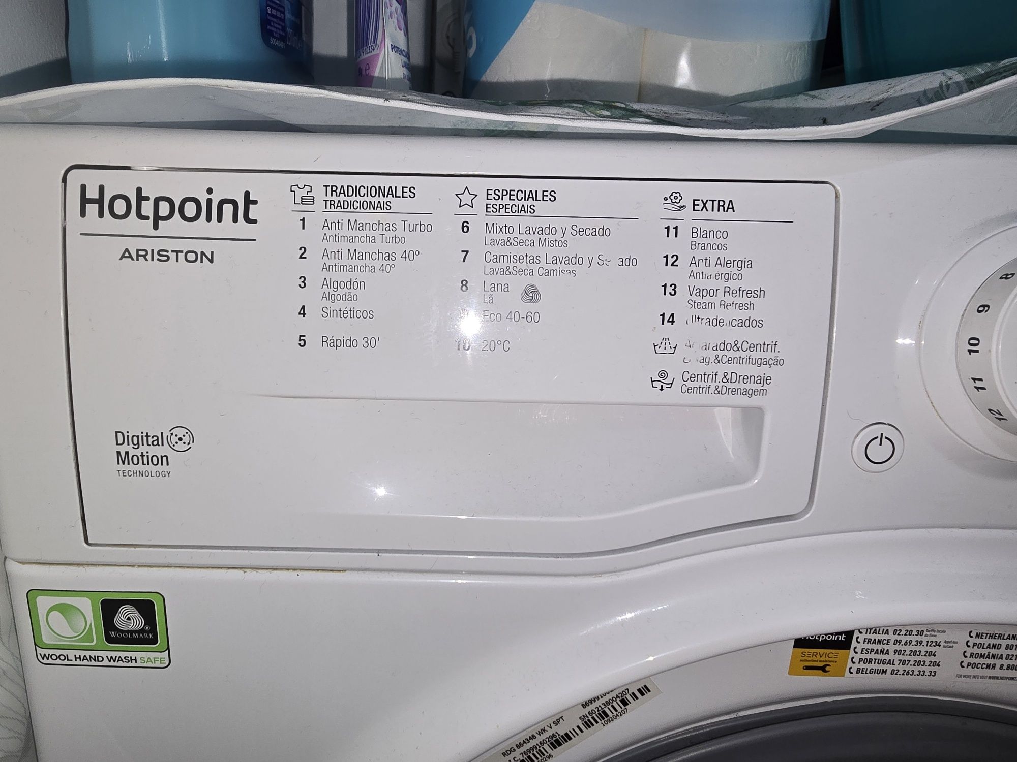 Maquina lavar e secar roupa hotpoint