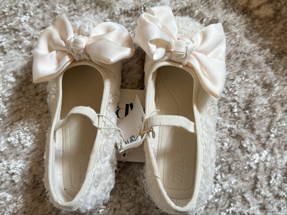 Baleriny balerinki Zara urocze wyjściowe eleganckie 25 mokasyny