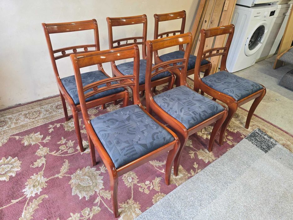 Komplet sześciu krzeseł w stylu Biedermeier, super stan