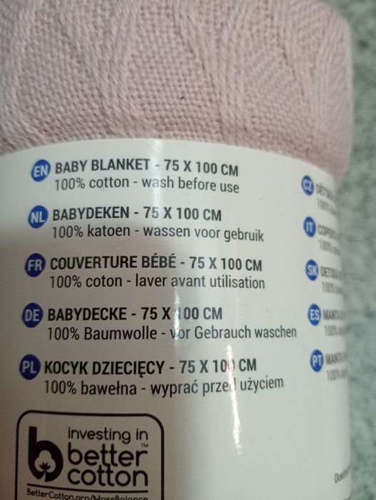Nowy kocyk dzianinowy.100 %cotton.
