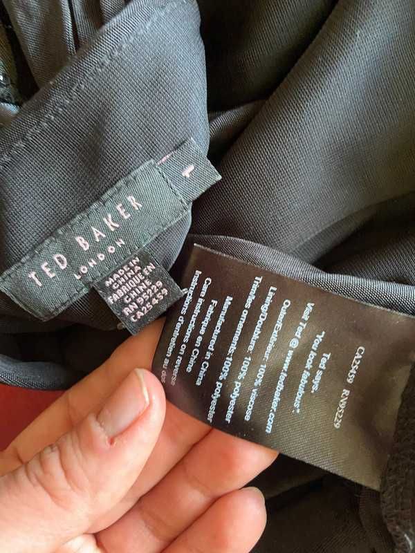 Ted baker suknia dluga maxi sukienka kolorowy pas floral kwiaty xs s