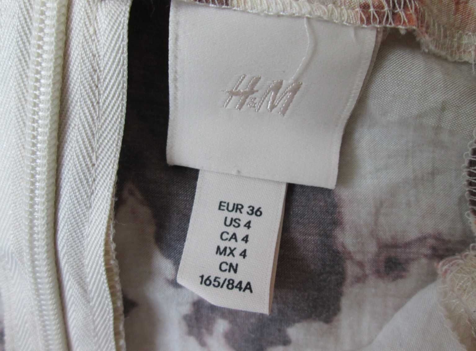 H&M kolekcja premium Sztuczny jedwab piękna długa sukienka S 36