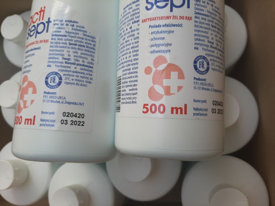 ACTI SEPT antybakteryjny żel do rąk 500ml duża ilość