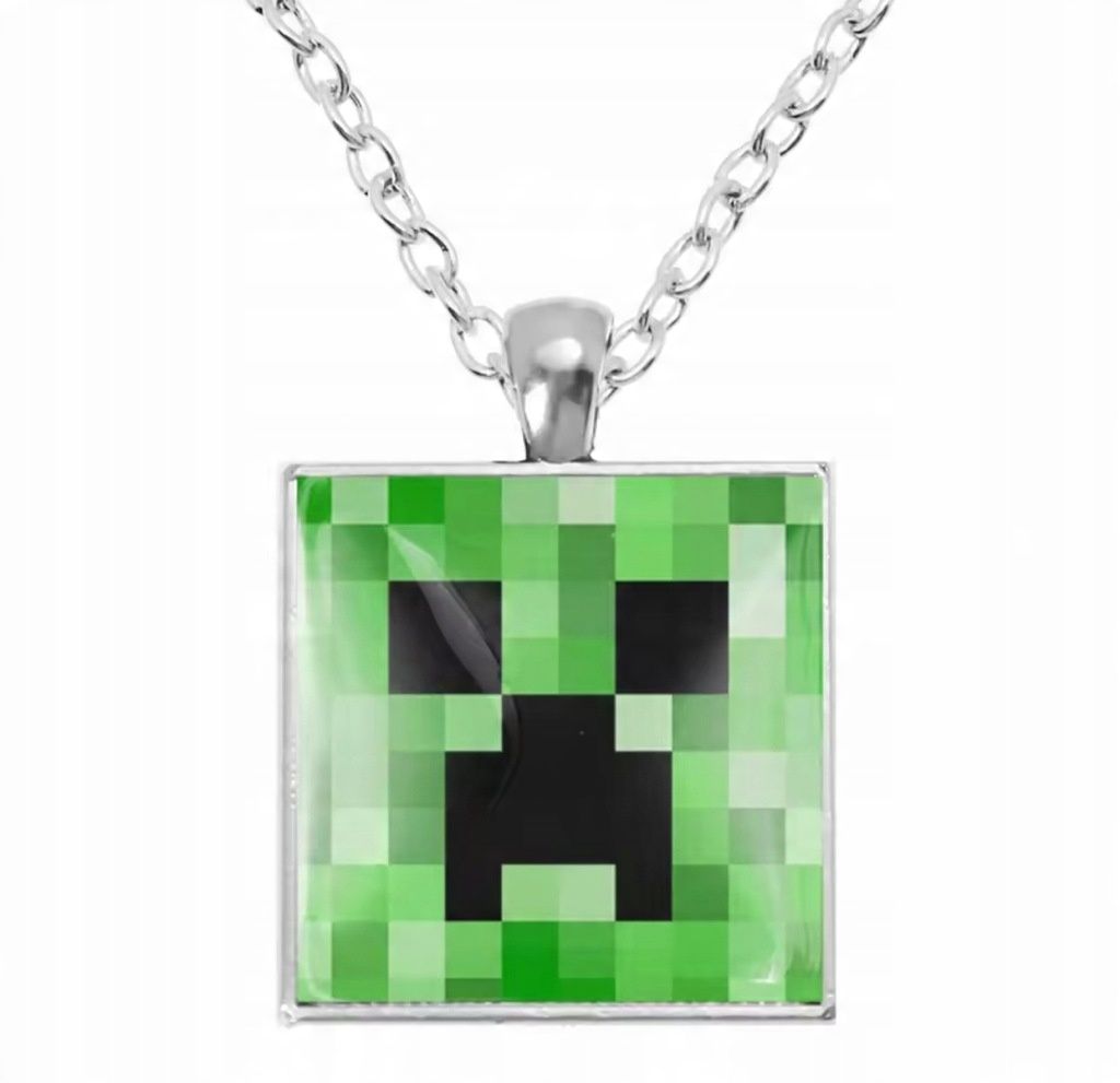 Naszyjnik wisiorek Minecraft Creeper gra prezent streetwear