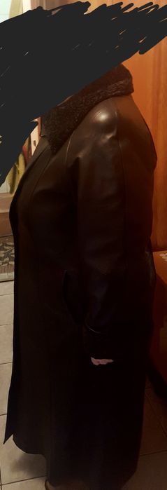 Płaszcz skórzany damski duży rozmiar