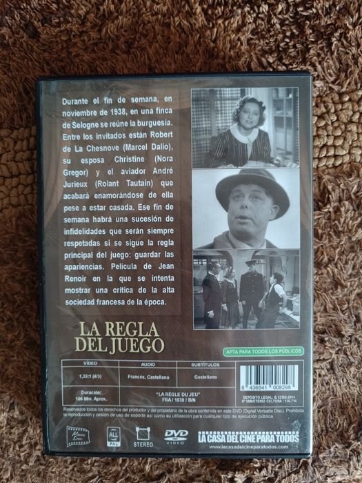 DVD do filme "A Regra do Jogo", Jean Renoir (portes grátis)