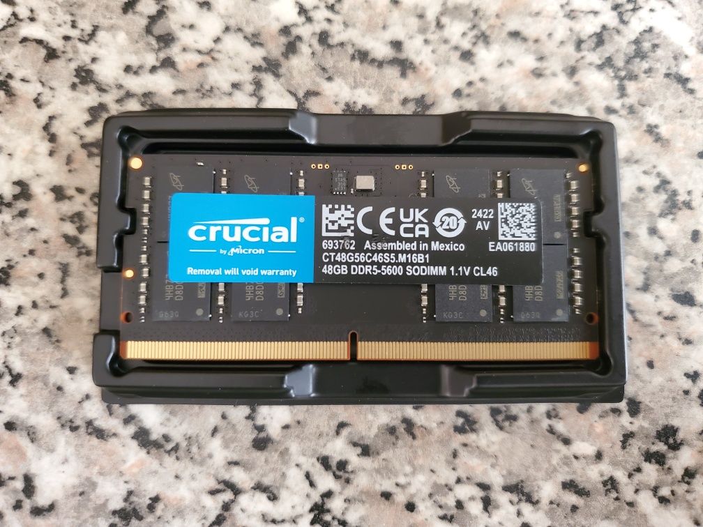 Crucial 48Gb DDR5 5600Mhz SODIMM (CT48G56C46S5)