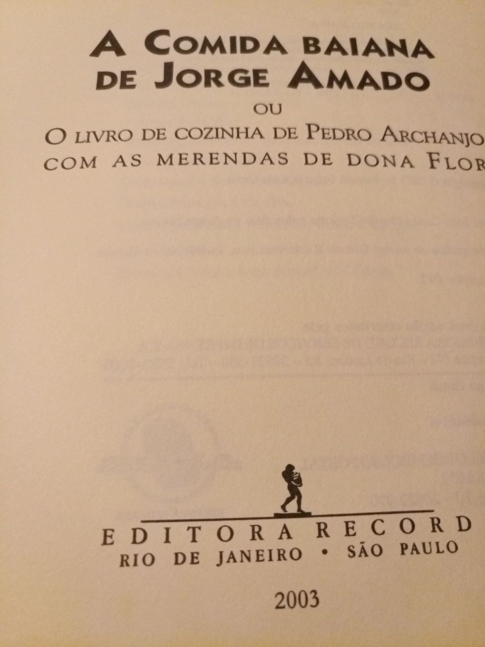 Livro "A Comida Baiana de Jorge Amado"