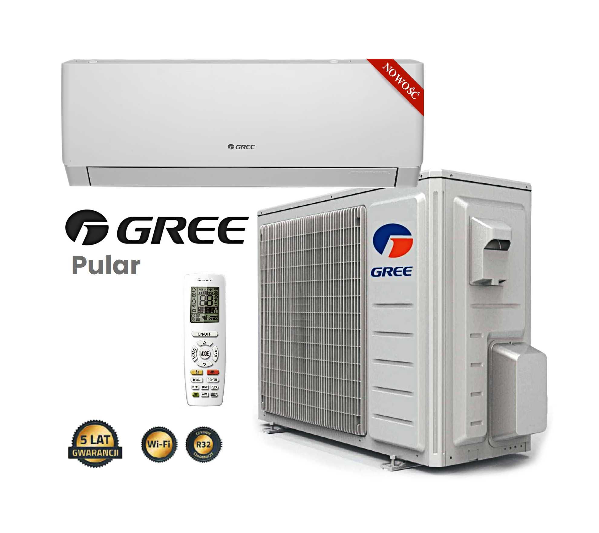 Klimatyzacja z montażem Gree Pular GWH18AGD 4,6 kW do 80m2