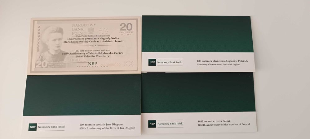 zestaw kolekcjonerskich banknotów