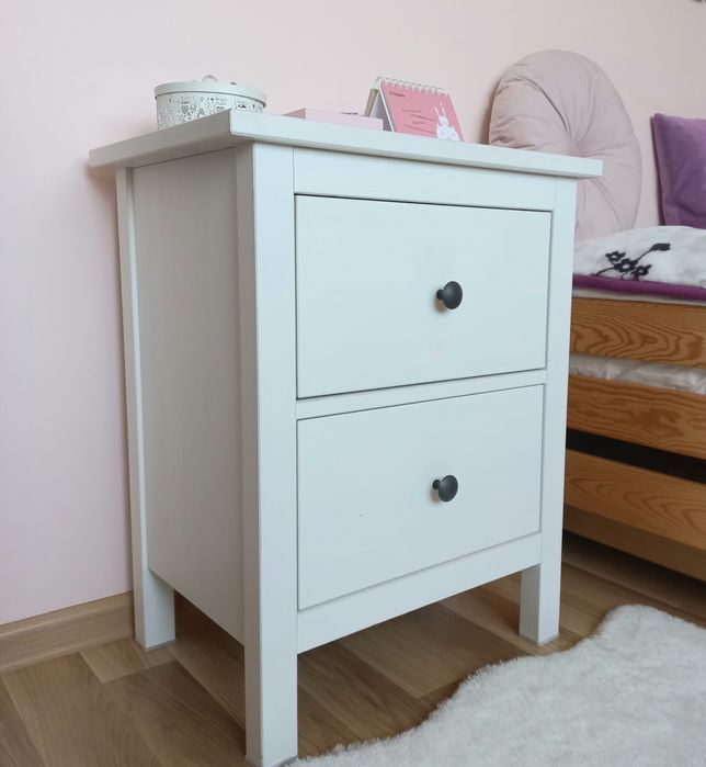 STAN BDB! Ikea Hemnes Komoda biała bejca 2 szuflady
