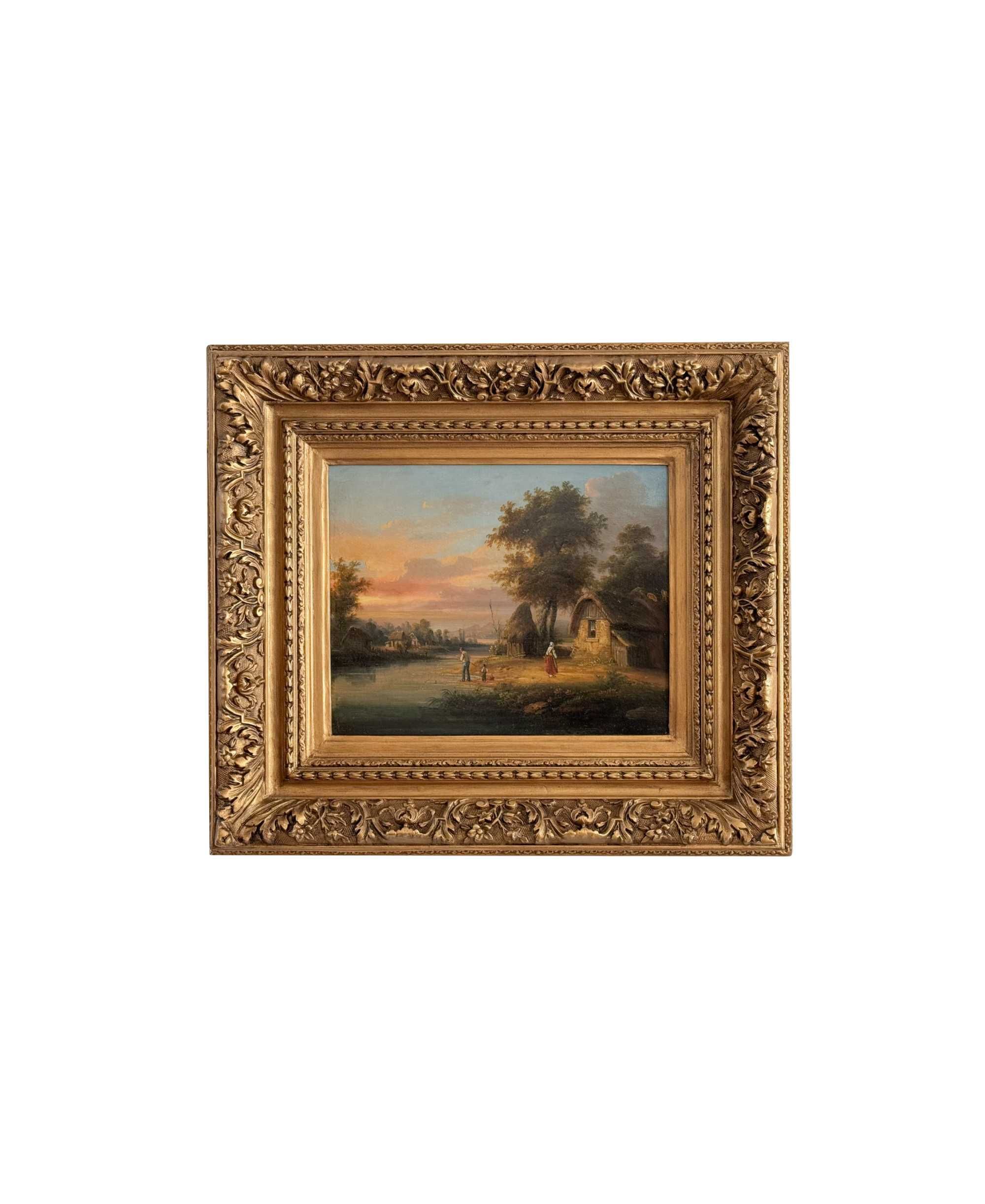 Pintura família Henri Desfontaines Barbizon | século XIX