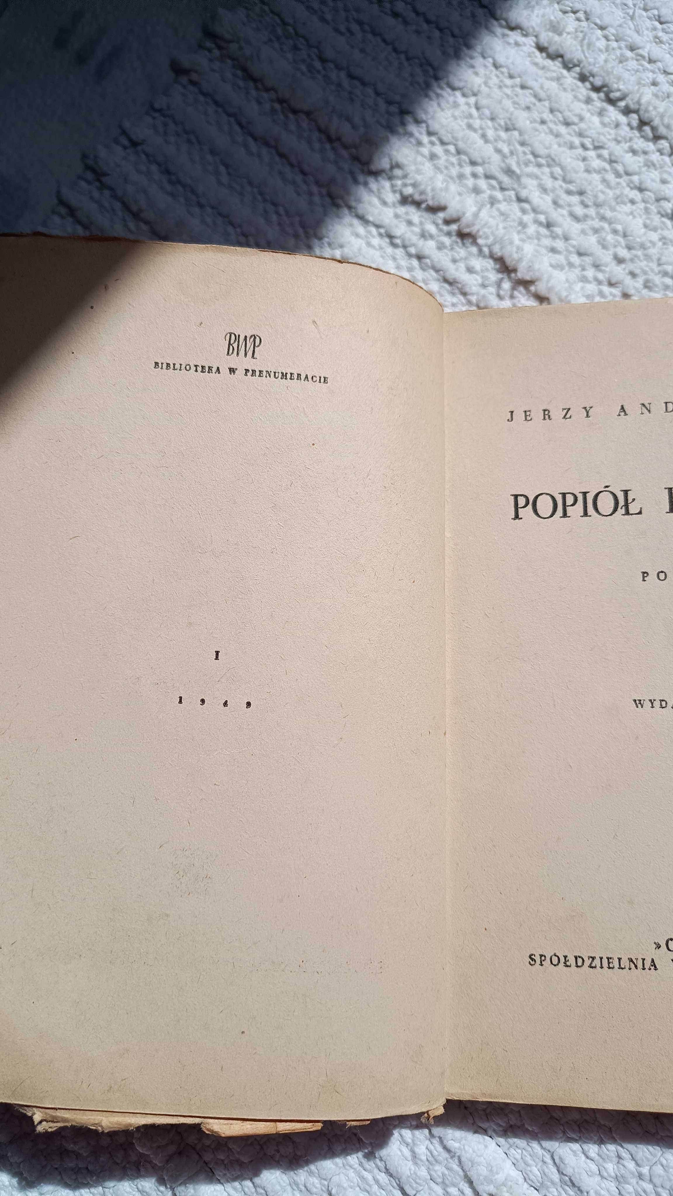 "Popiół i diament" Jerzy Andrzejewski