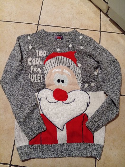 Sweterek świąteczny chłopięcy 146 z Mikołajem
