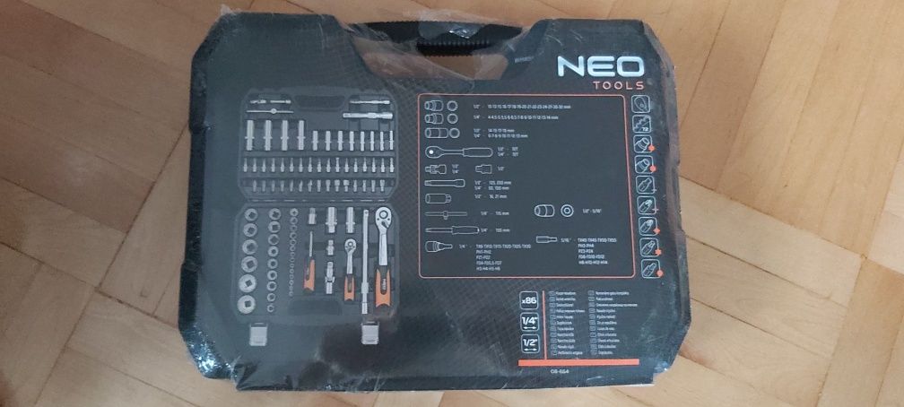 Neo Tools zestaw kluczy nasadowych 86el