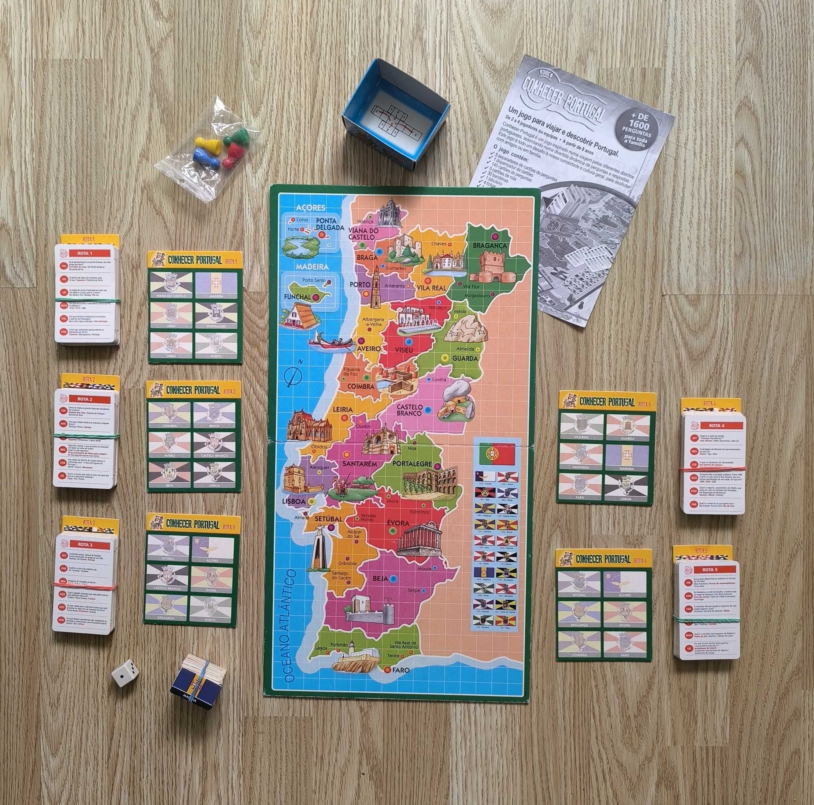 Jogo de Tabuleiro "Conhecer Portugal" (8+ anos)
