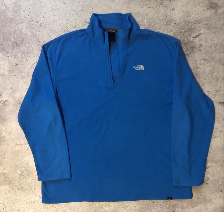 Оригінальна кофта TNF на 1/3 замку, синього кольору, худі, зіп-худі