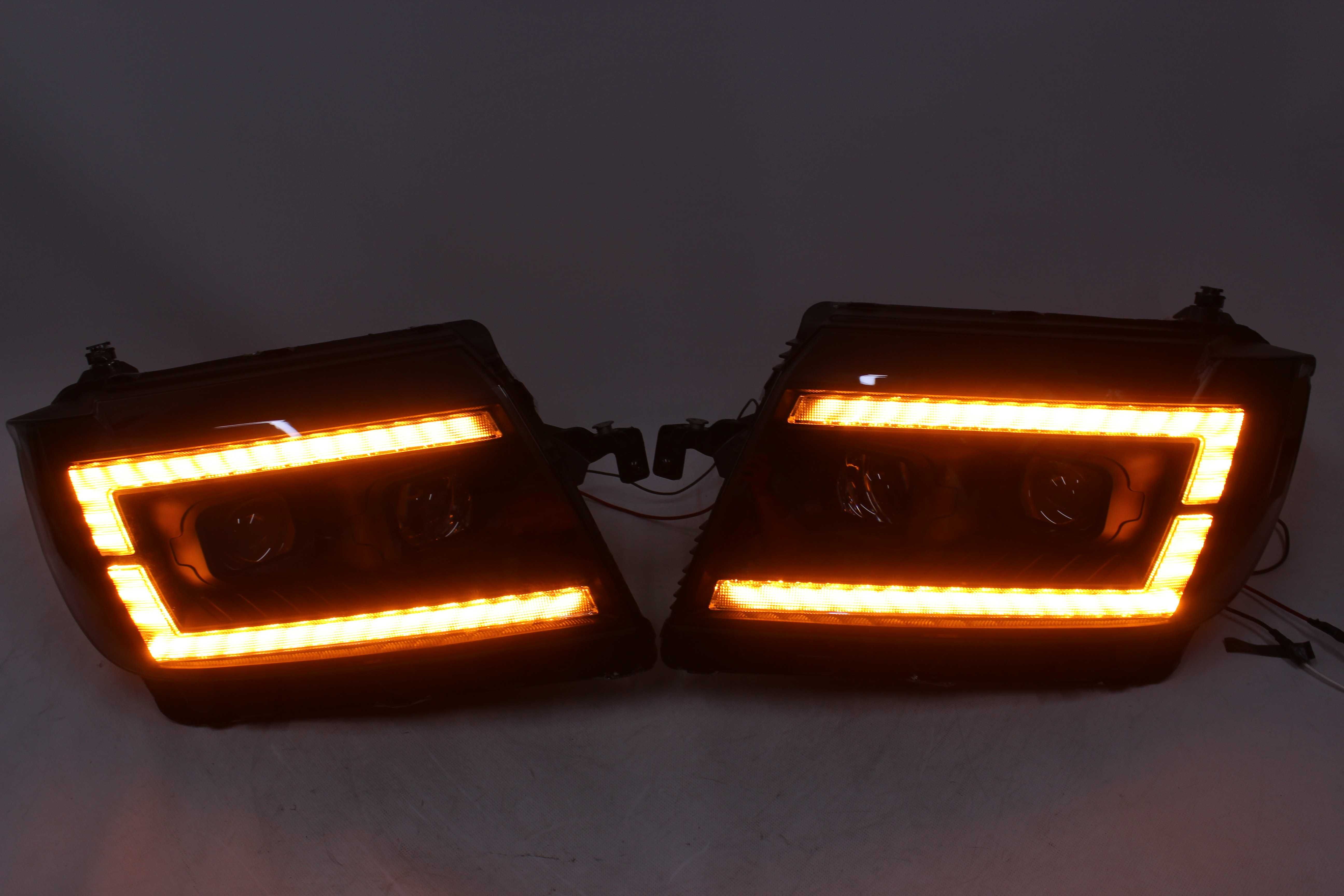 Lampy przednie przód VW CRAFTER II 17+ DRL LED Dynamiczne BLACK SMOKE