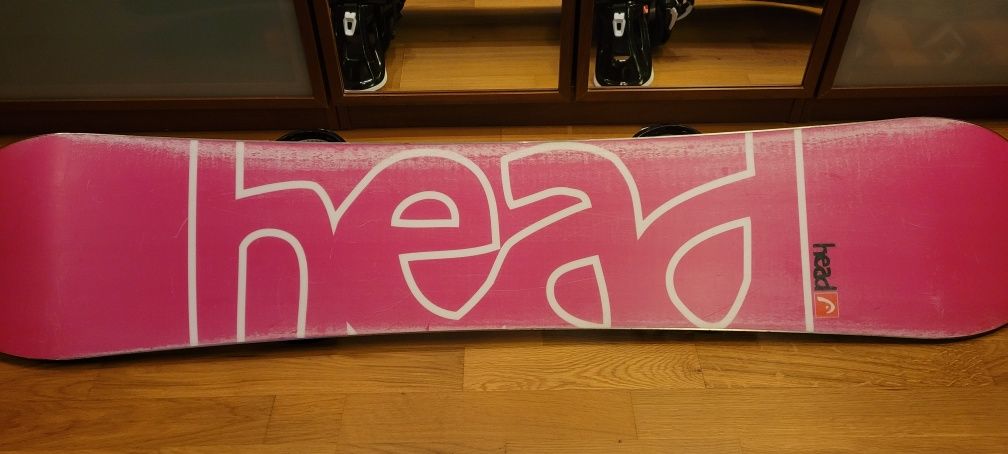 Snowboard deska Head Pink Rose 147 różowy czarny biały bardzo dobry st